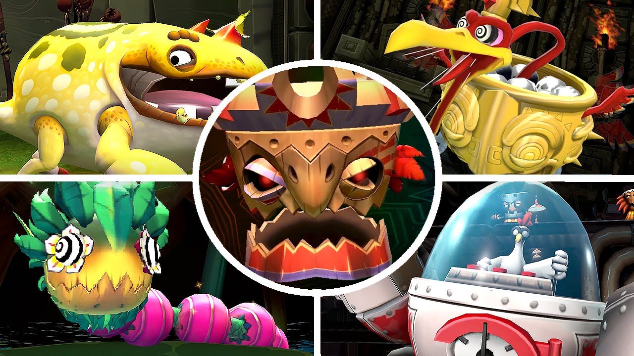 Donkey Kong Country Returns HD - All Bosses (No Damage / Mirror Mode)