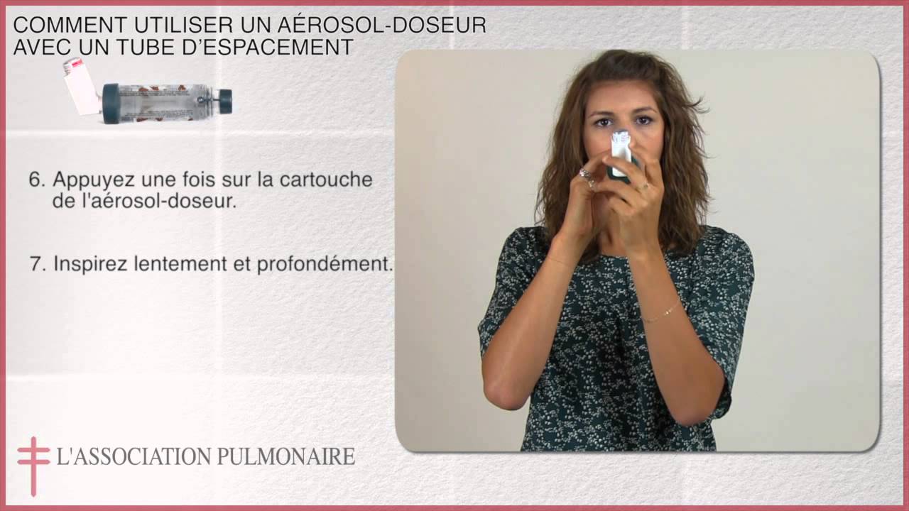 Comment utiliser un aérosol-doseur avec un tube d'espacement