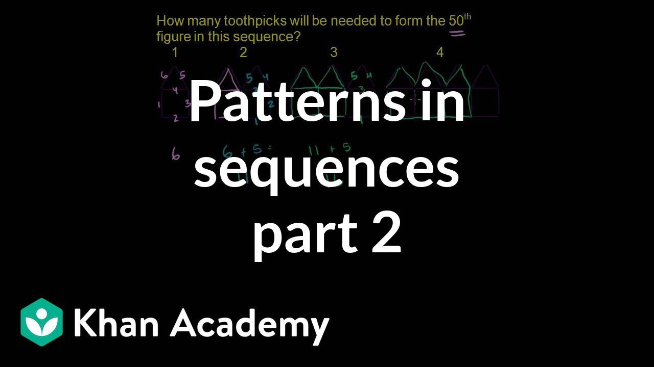 Patterns in sequences 2 | Linear equations | Algebra I | Khan Academy