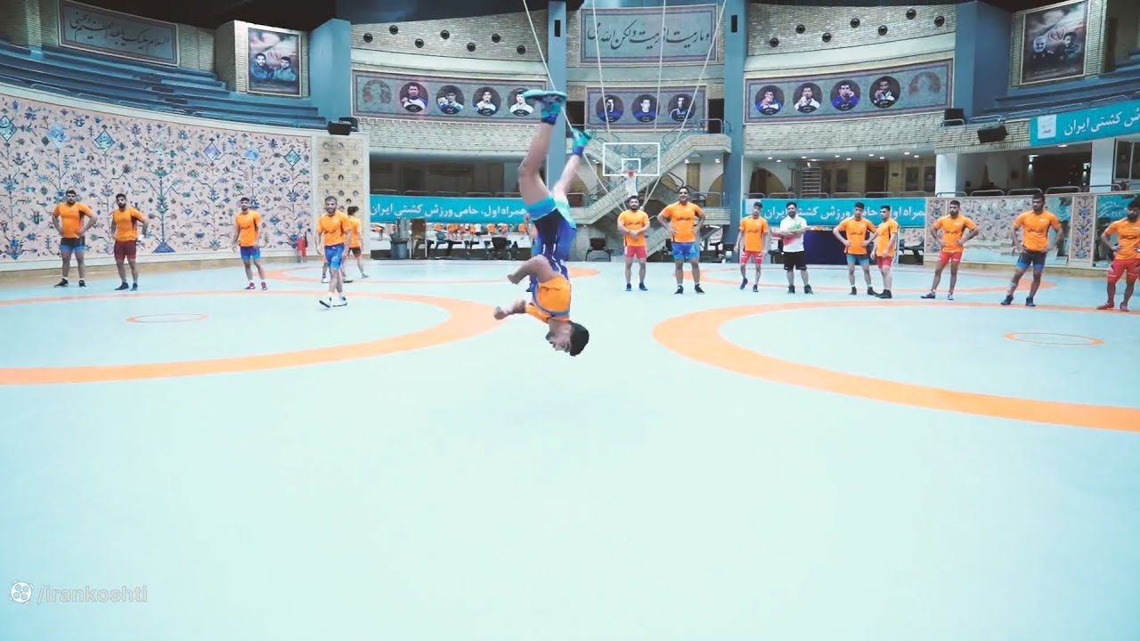 Training of the Iranian greco roman  national wrestling team
