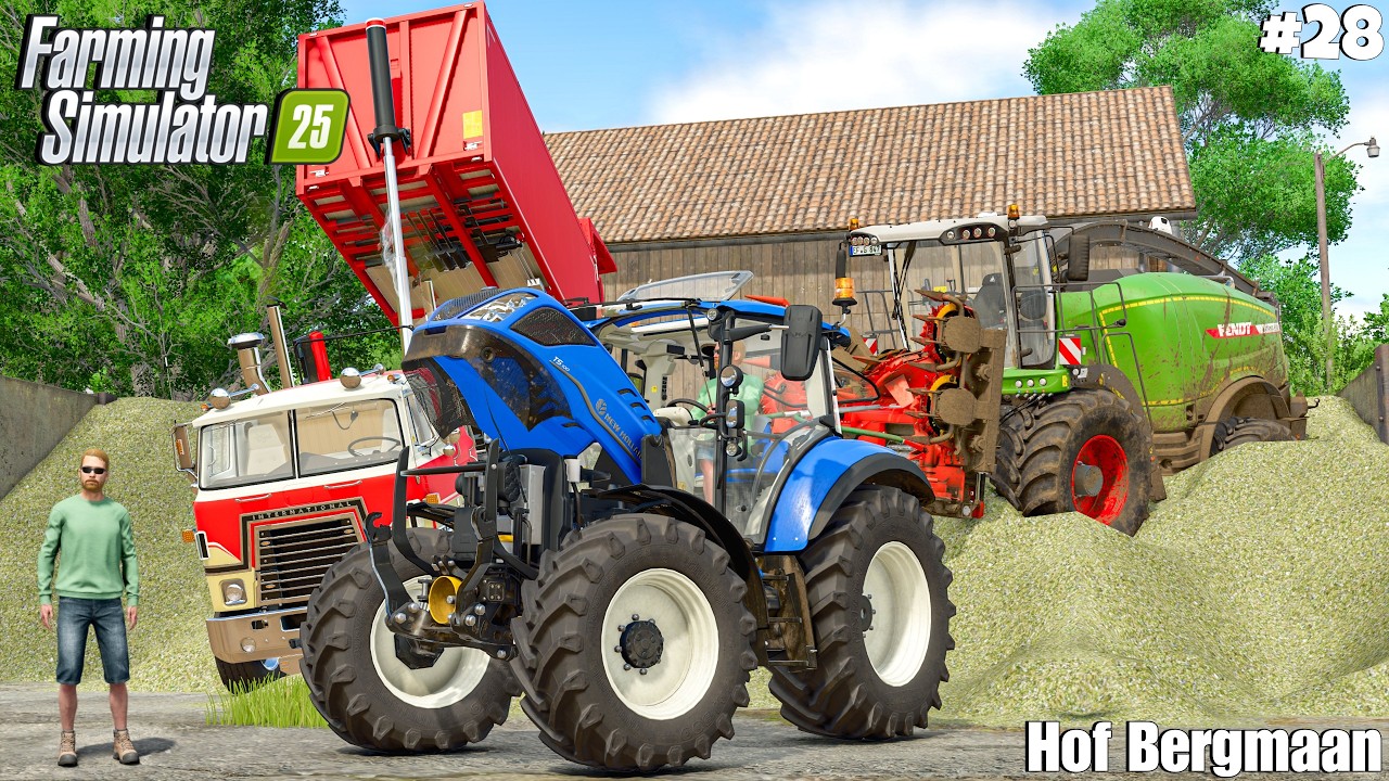 Maize Harvest w/ Fendt Katana & Fill Big Bunker in Fs25 | Hof Bergmaan | Farming Simulator 25