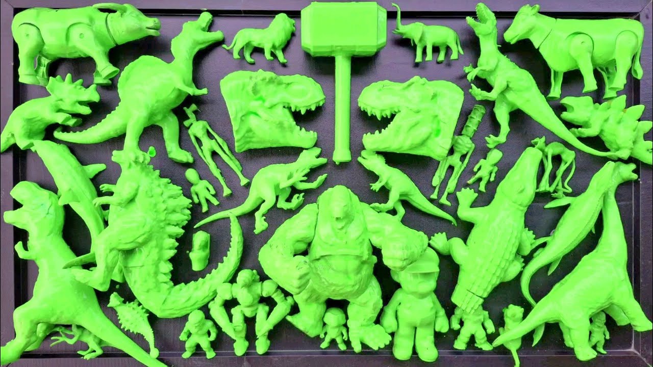 Dinosaurus Jurassic World Dominion: T-rex, Brachiosaurus, Catnap, King Kong, Godzilla, Skibidi