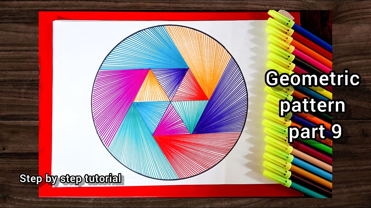 Geometrical pattern part 9 | Easy geometrical pattern | step by step tutorial