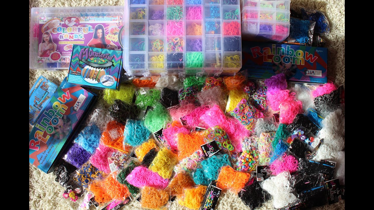 ОБЗОР РЕЗИНОК! Распаковываем огромную посылку резинок RAINBOW LOOM