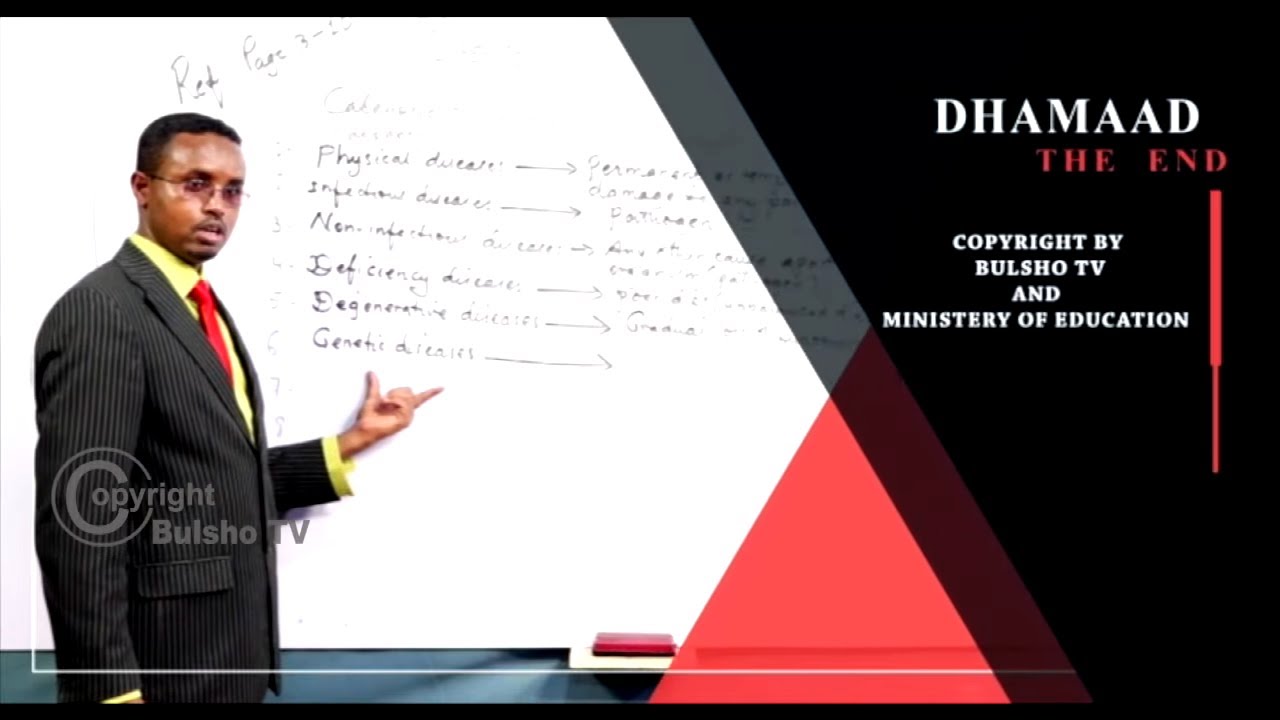 Biology Chapter 1 MICROORGANISMS AND HUMAN Lesson 3 Diseases (Aqoon Jire)
