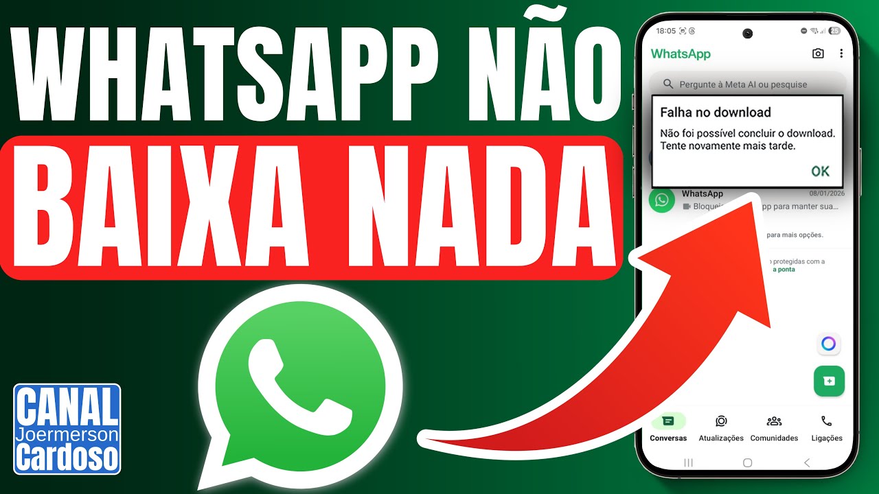 WhatsApp Não Baixa Nada (Fotos, Vídeos e Áudios) Resolva Agora!