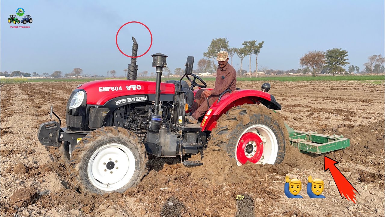 YTO Tractor EMF 604 4x4 60HP Performance Test with 7 Tine Chisel Cultivator