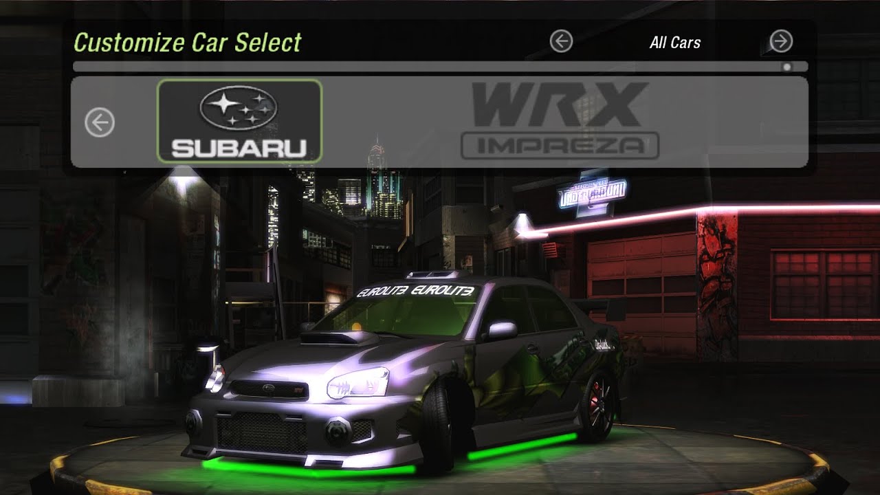 Need for Speed: Underground 2. Subaru Impreza WRX STI customization and race.