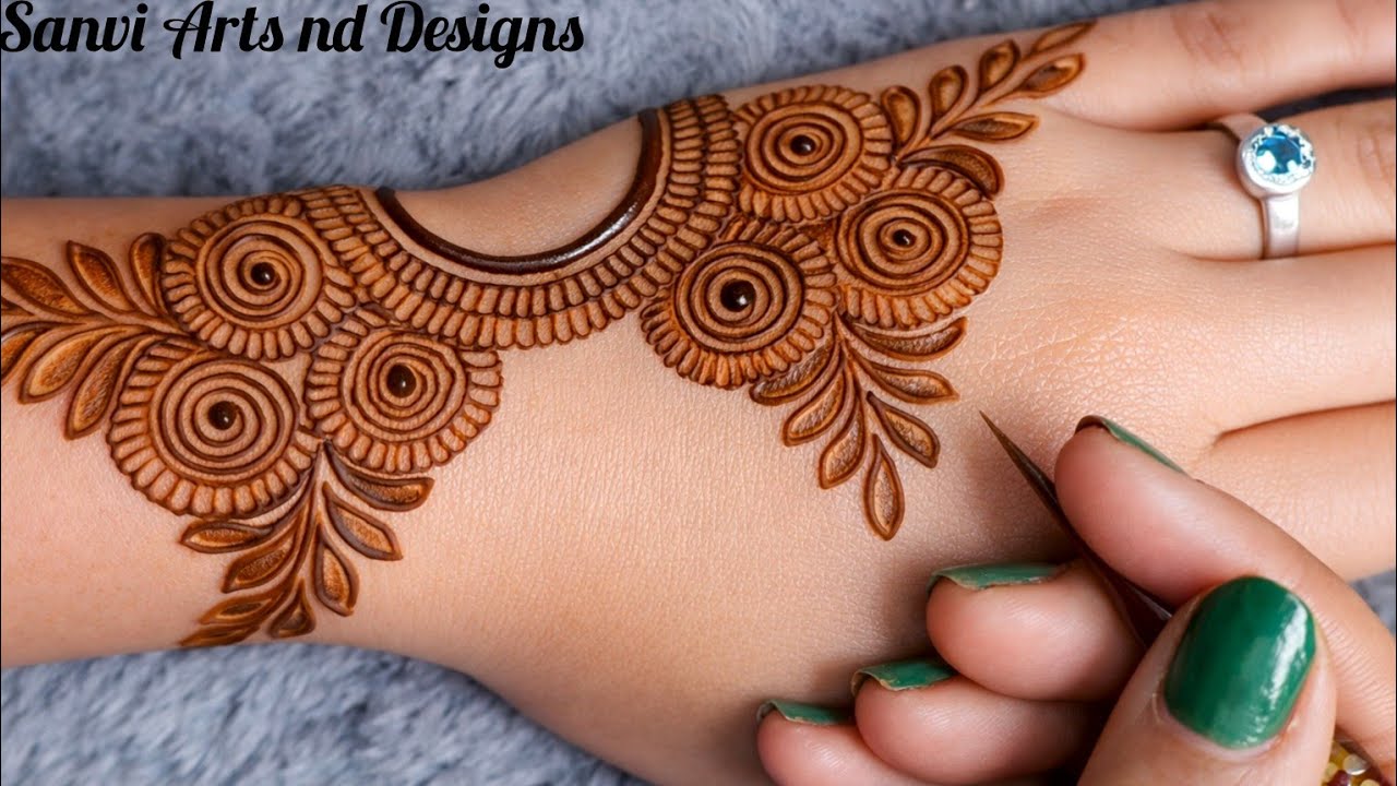 Very Simple Unique Stylish Mehndi Design for Back Hand||New Easy mehndi design||Mehndi ka design 
