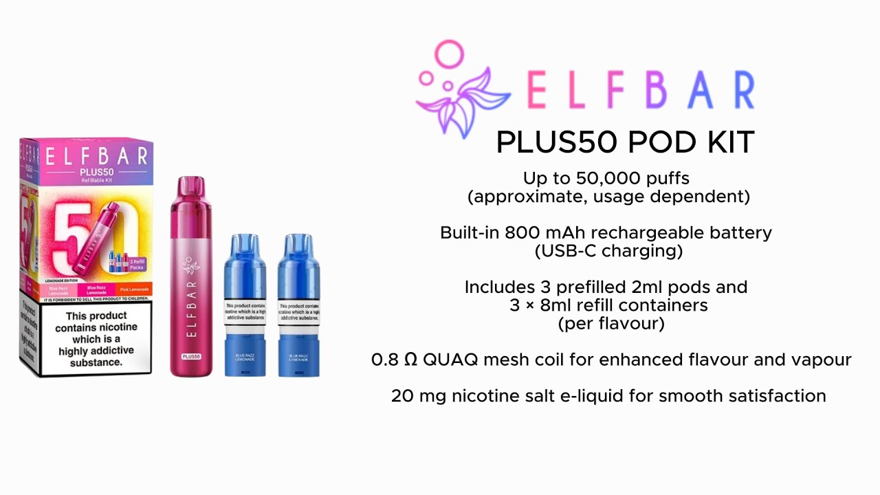 Elfbar Plus 50 Pod Vape Kit Unboxing & Setup
