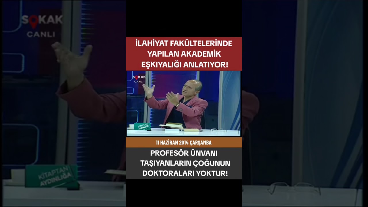 İlahiyat fakültelerinde yapılan akademik eşkıyalığı anlatıyor. Yaşar Nuri Öztürk 