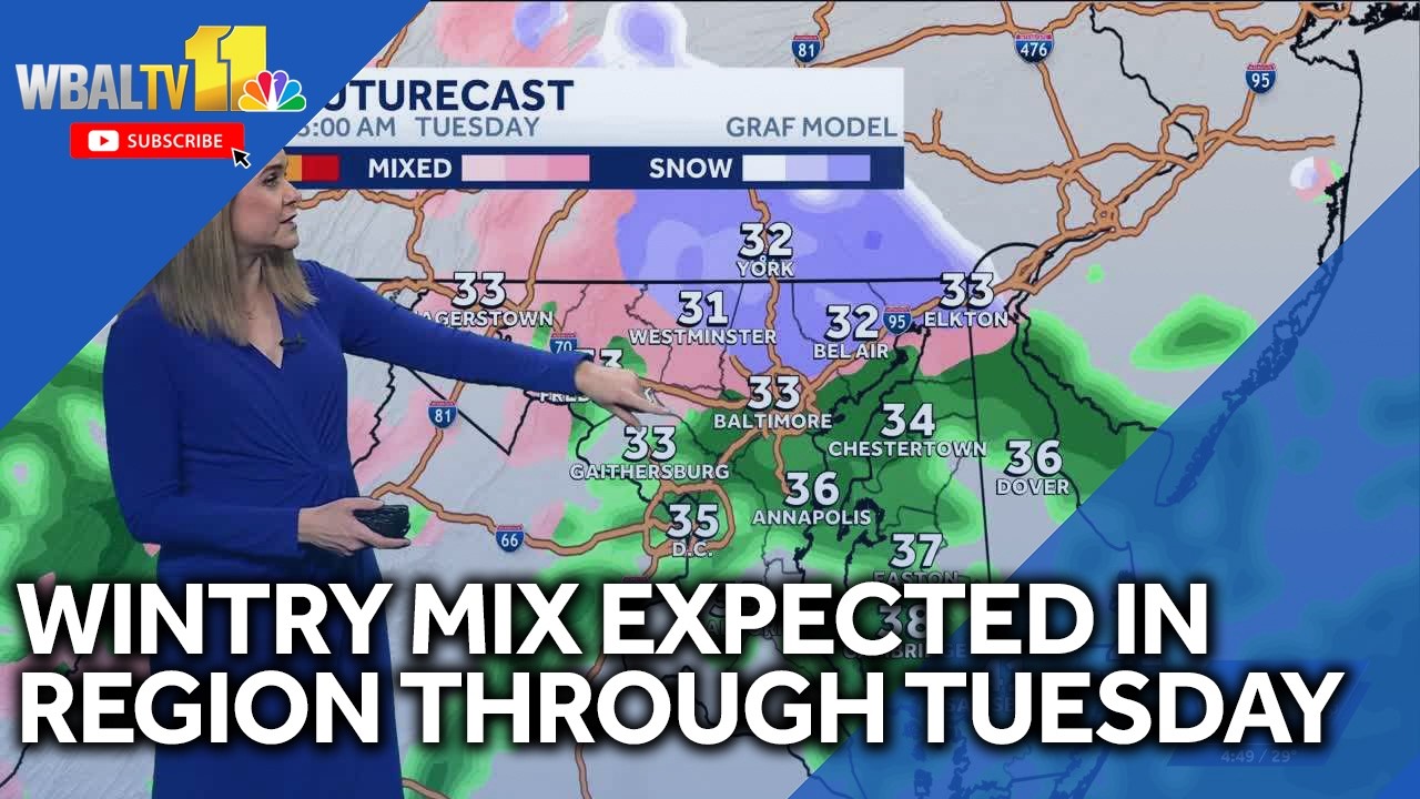 Tracking another wintry mix in the Baltimore area Monday night