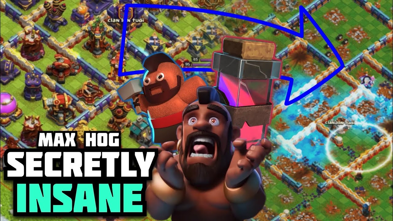 Th16 Queen Charge Hog Attack Strategy #1 (Clash of Clans)