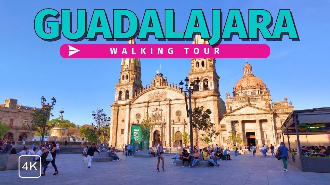 Guadalajara 🇲🇽 Historic Center Walking Tour | San Juan de Dios Market & Cabañas Museum in 4K