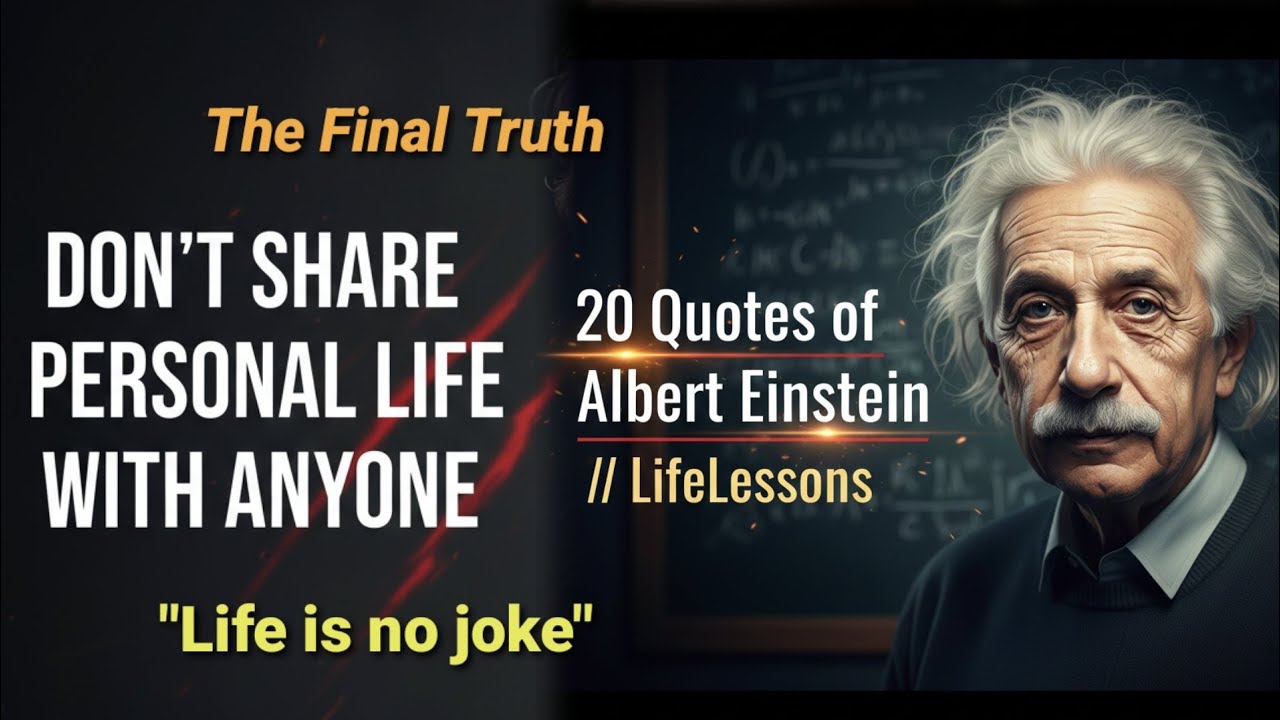 20 Quotes ?  lifeLessons {Albert Einstein saif tht said That changed the world