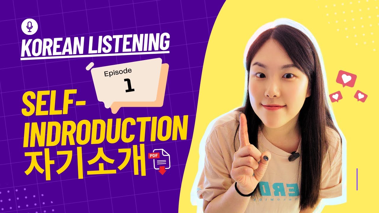 Beginner Korean Podcast – Ep. 1 : Self-Introduction (Free PDF)