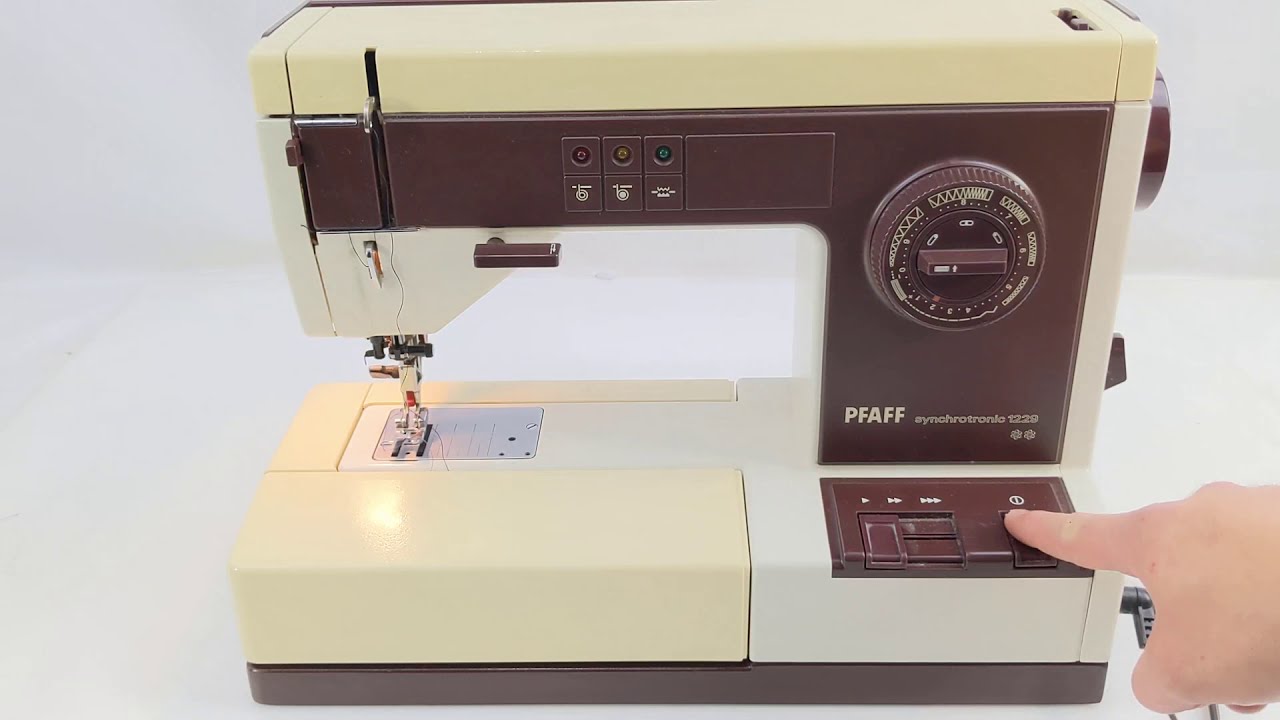 Demo and threading of PFAFF Synchrotronic 1229 Sewing Machine