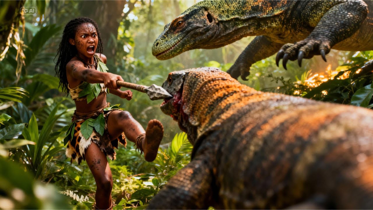 She Faced a Giant Lizard Alone | Prehistoric Life Survival
