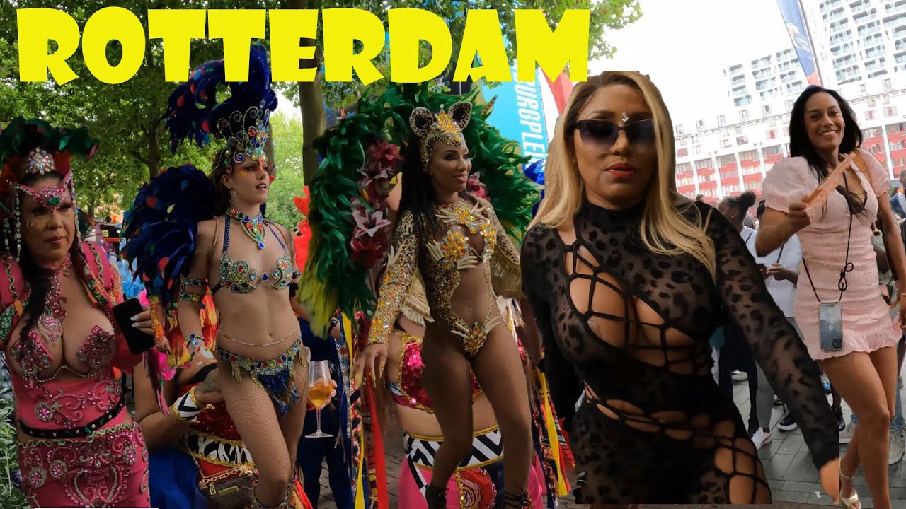Carnival, 4K, Netherlands, Rotterdam, Caribbean, South American, African Parade, Last part of parade