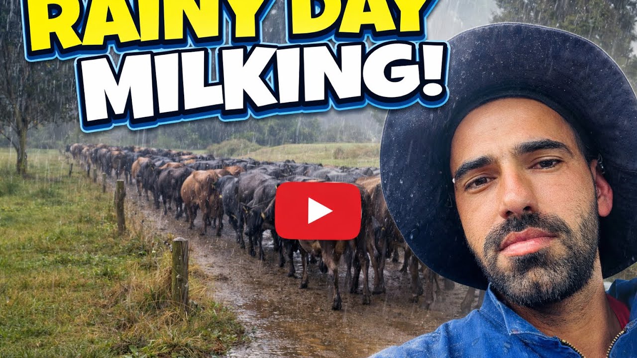 Rainy Day Milking - 400 Gaiyan kichad vich 😲| NZ Dairy farm Reality