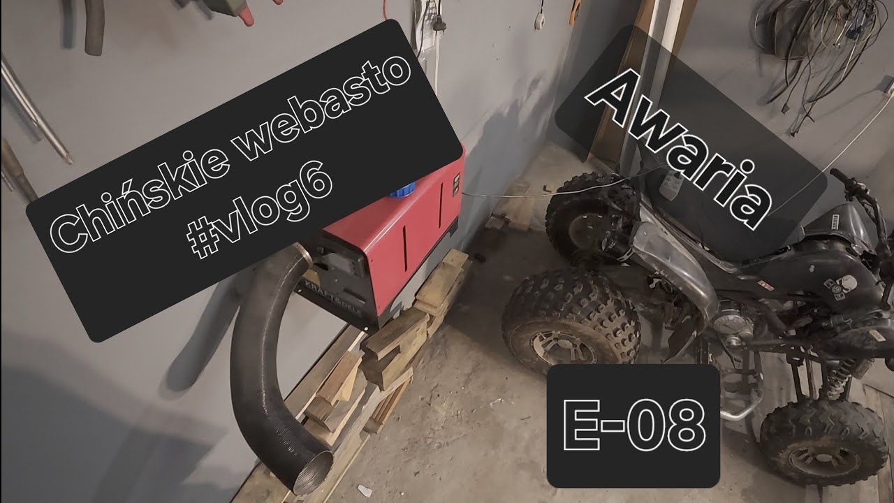 Chińskie webasto awaria błąd E-08 | Jak naprawić | Ogrzewanie garażu 45m2