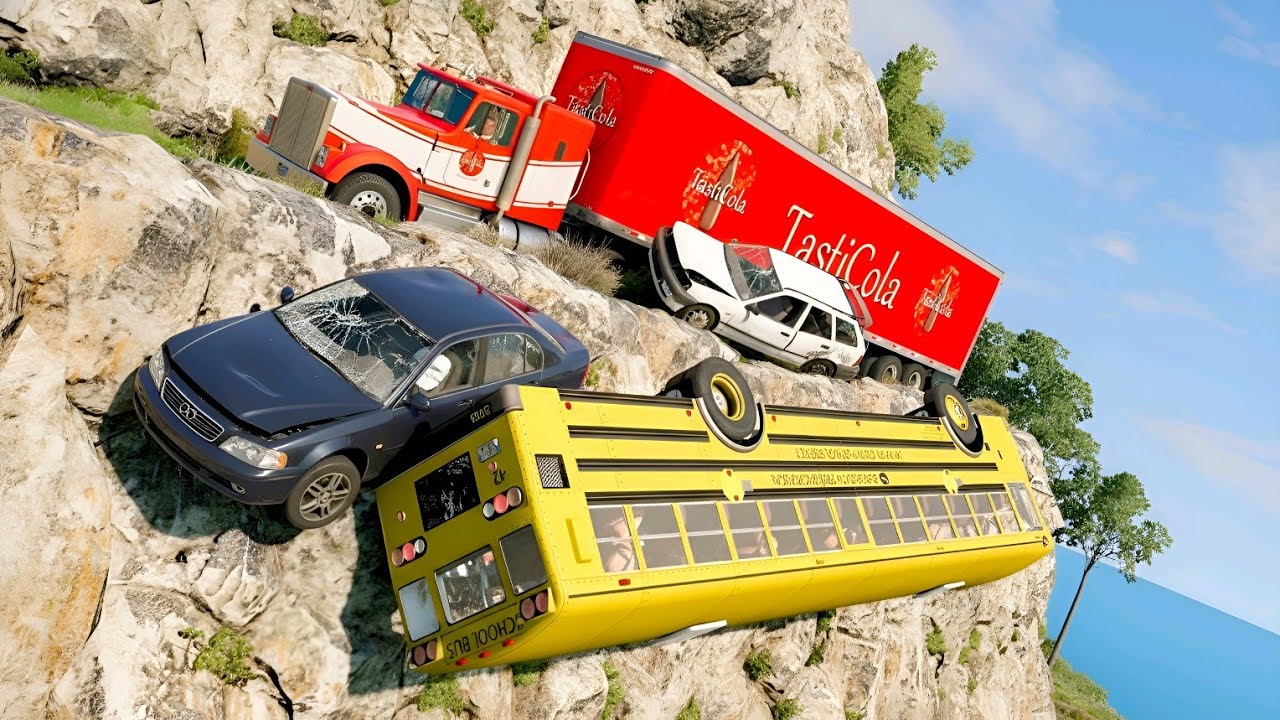 Extreme Car vs Mountain Cliff Road in BeamNG.drive | Episode 01
