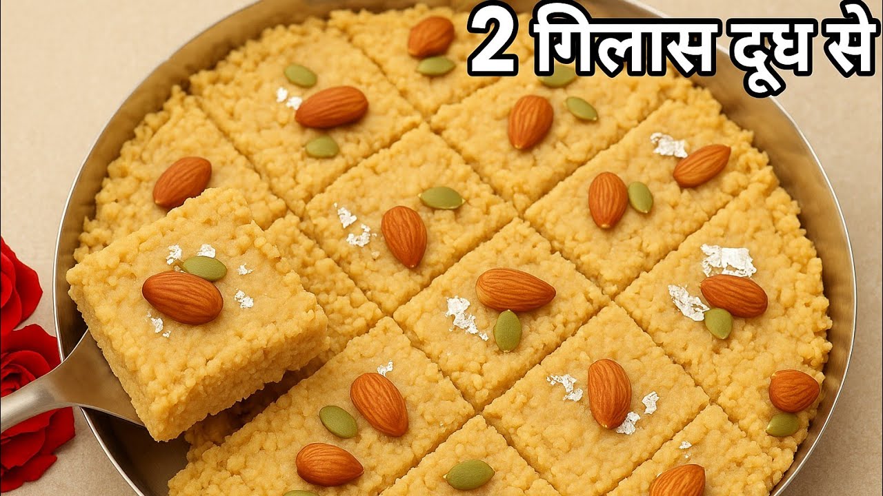 रक्षाबंधन स्पेशल 2 गिलास दूध से हलवाई जैसा दानेदार मिठाई बनाने का सबसे आसान तरीका Milk Mithai