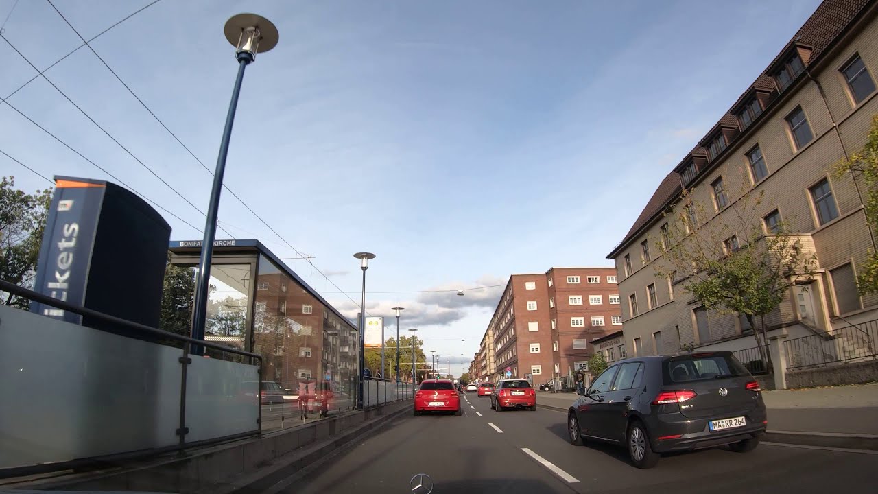 🚘⁴ᴷ⁶⁰#Autofahrt #Mannheim #Friedrich-Ebert-Str. ,26.10.2019