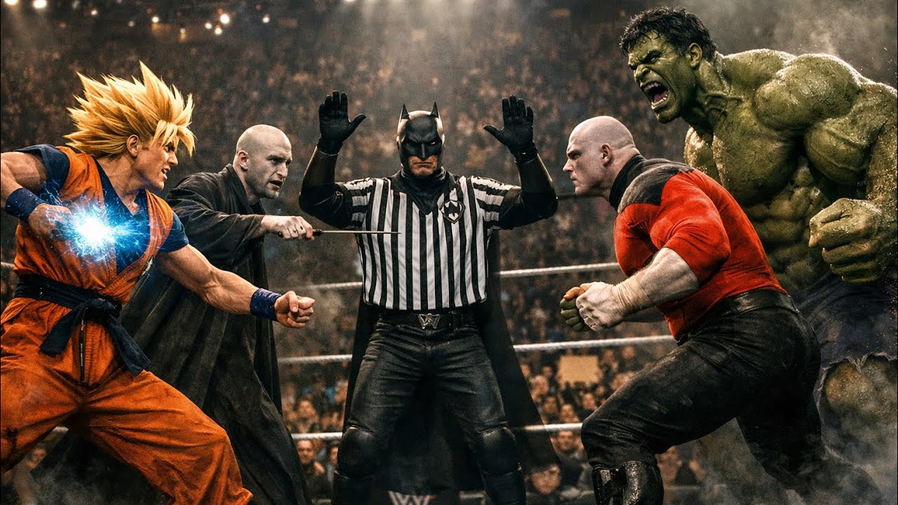 WWE 2K26 – Goku & Voldemort vs Hulk & Jiren (Special Referee Batman!)