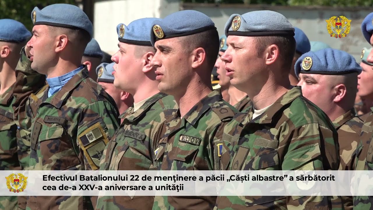 Efectivul Batalionului 22 de menţinere a păcii a sărbătorit cea de-a XXV-a aniversare a unităţii