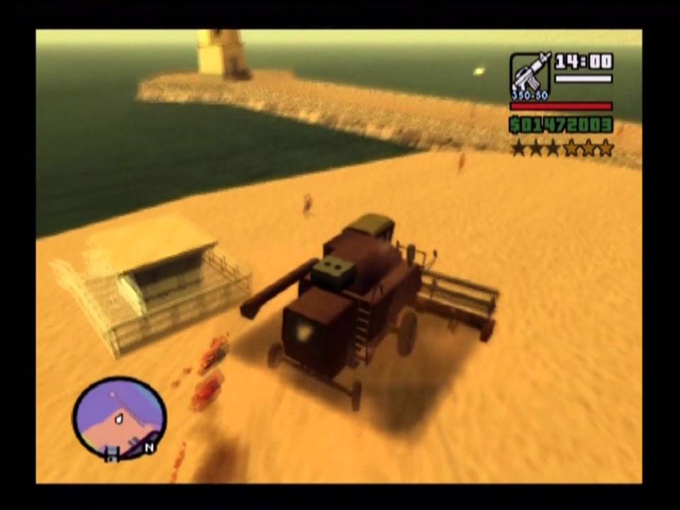 GTA SAN ANDREAS COMBINE HARVESTER RAMPAGE