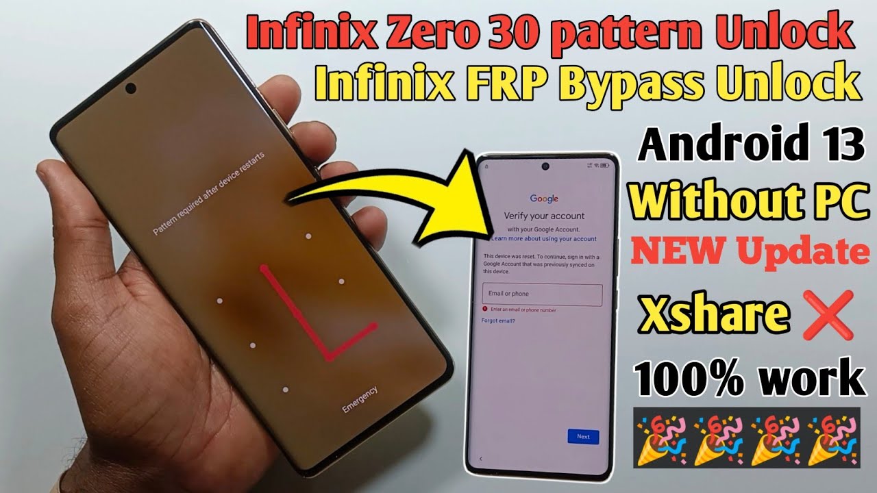 Как сбросить графический ключ/пароль разблокировки Infinix Zero 30 X6731B | Обход FRP Infinix Zer...
