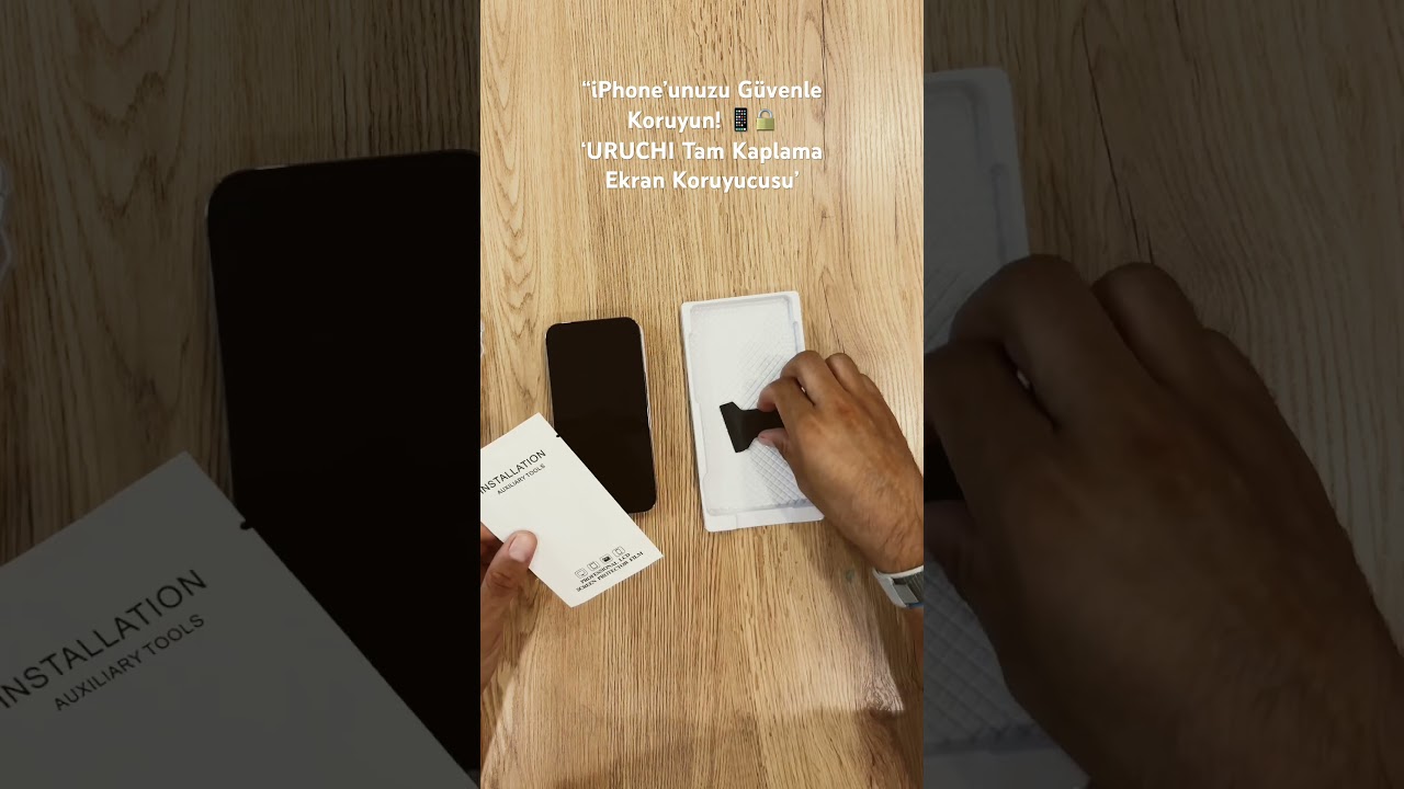 iPhone&rsquo;unuzu G&uuml;venle Koruyun!📱🔒&lsquo;URUCHI Tam Kaplama Ekran Koruyucusu&rsquo;
