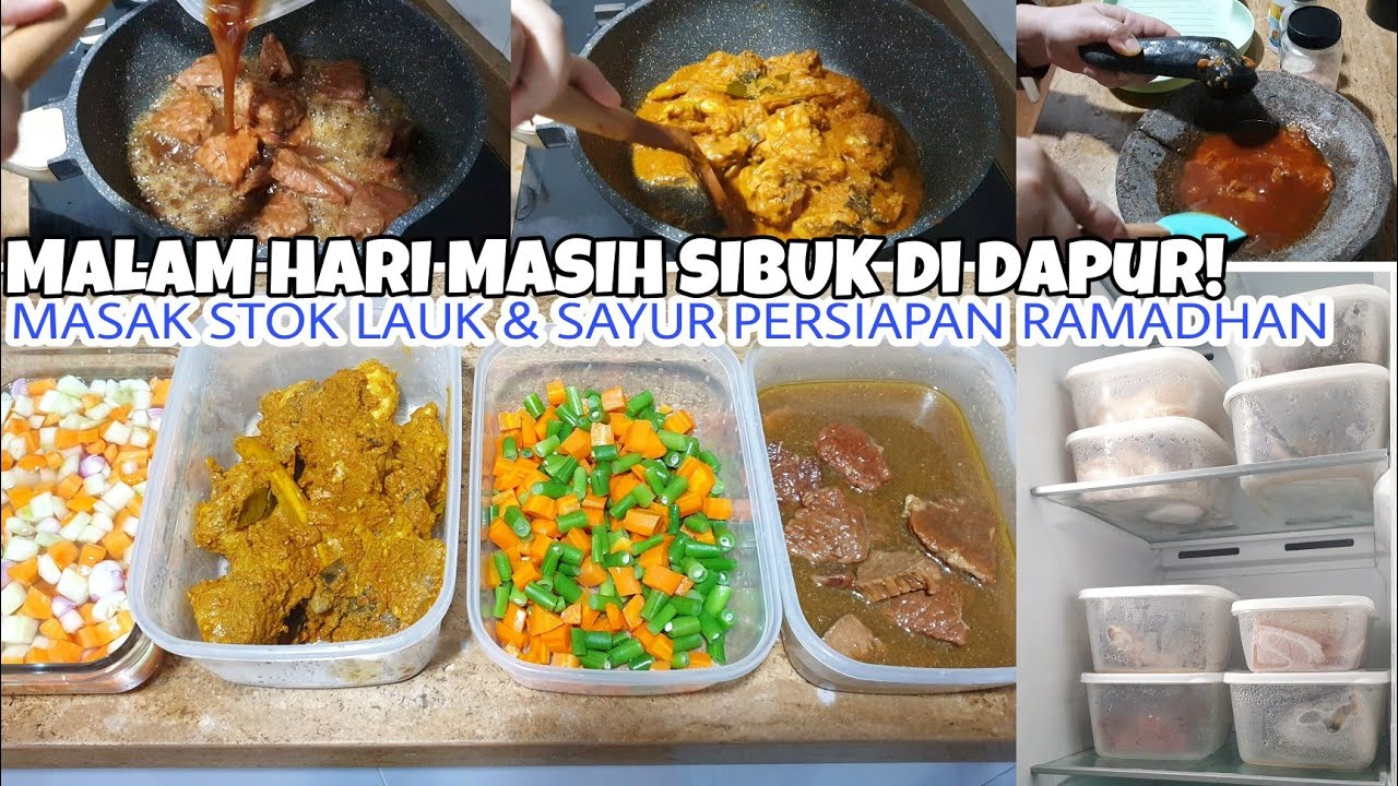 MASAK STOK LAUK & SAYURAN FROZEN, STOK KULKAS UNTUK PERSIAPAN SAHUR/BUKA PUASA, Rendang Tanpa Santan
