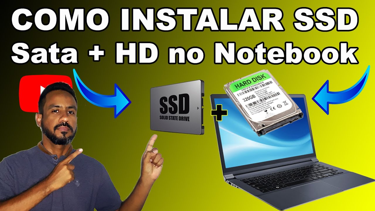 Como instalar SSD Sata sem remover o HD do Notebook! (Tutorial Completo)