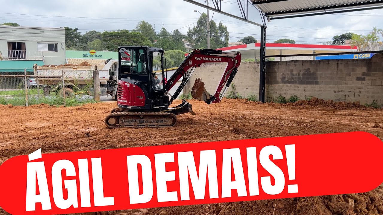 MINI ESCAVADEIRA YANMAR ViO35 NOVA, FAZENDO O TRABALHO DA NOSSA NOVA LOJA! PRATICIDADE E RAPIDEZ!