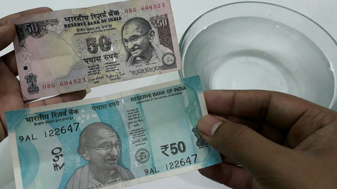 Old 50Rs Vs New 50Rs Note Water Test and Difference