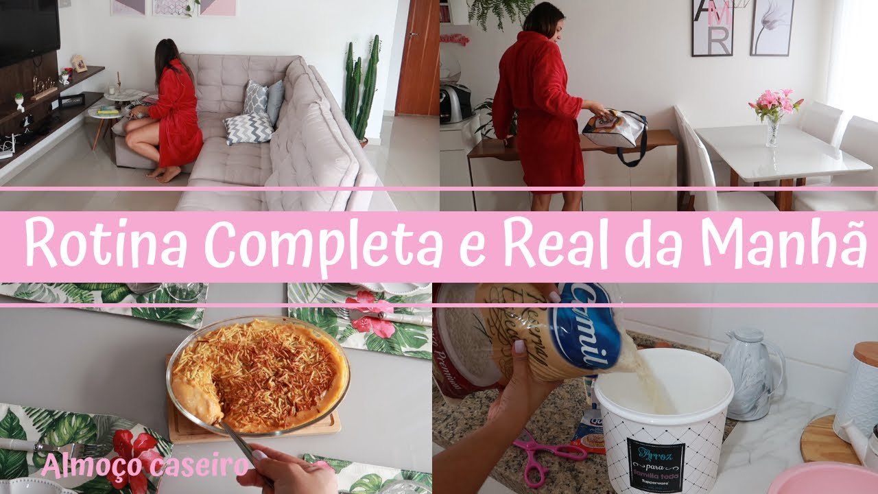 Rotina tranquila da manhã, organização da casa, almoço caseiro e gostoso, mesa posta