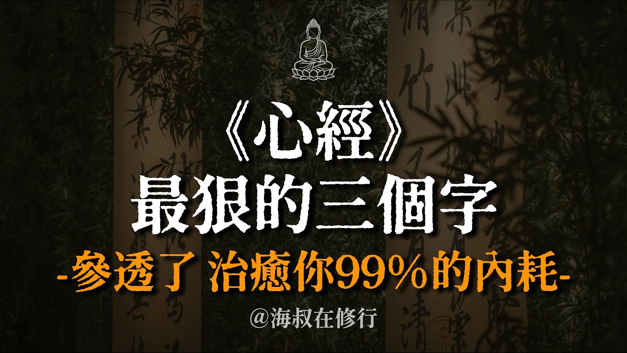 【建議收藏】《心經》最狠的三個字！凡是你可以觀察到的，就不是你。停止與情緒打仗，看懂這層邏輯，治癒90%的精神內耗。 #海叔在修行 #心經 #觀自在 #情緒內耗 #焦慮 #覺醒