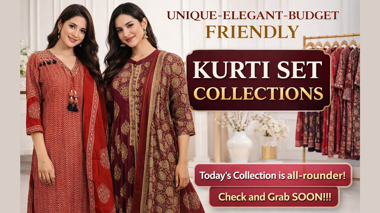 💕Valentine Sale M-4XL Partywear Kurta & Frock Sets👌Cotton/Muslin/Kalamkari/Ajrak #kurticollection