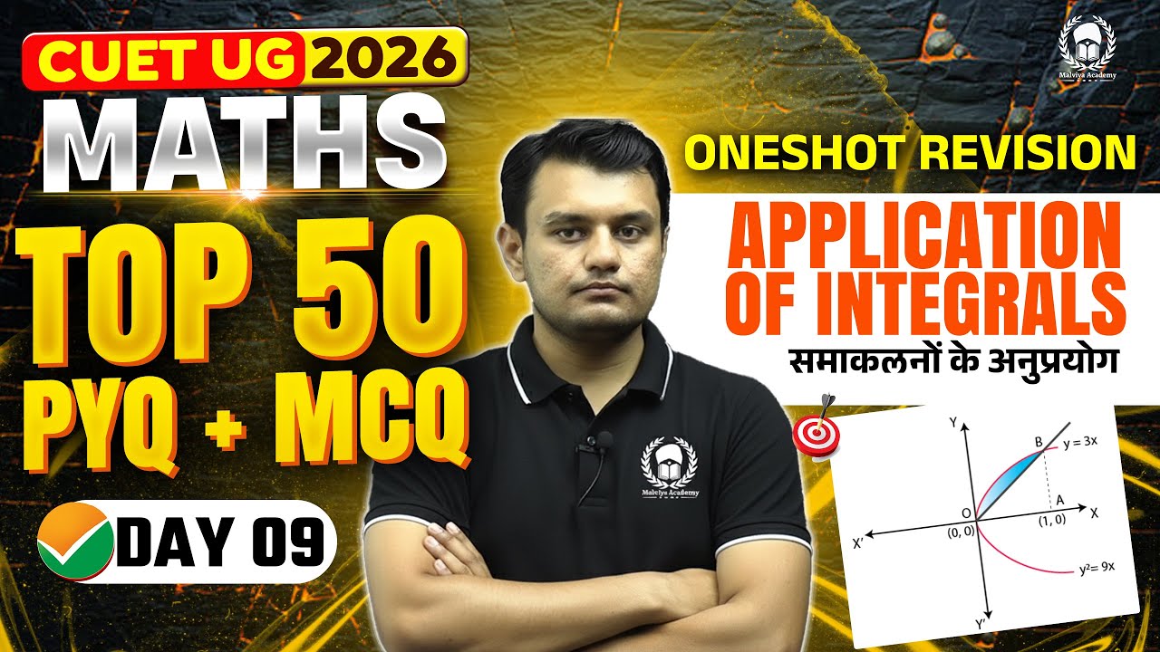 CUET 2026 Maths | Application of Integrals Top 50 PYQ+MCQ | Umeed Phase-2 | Ishant Sir
