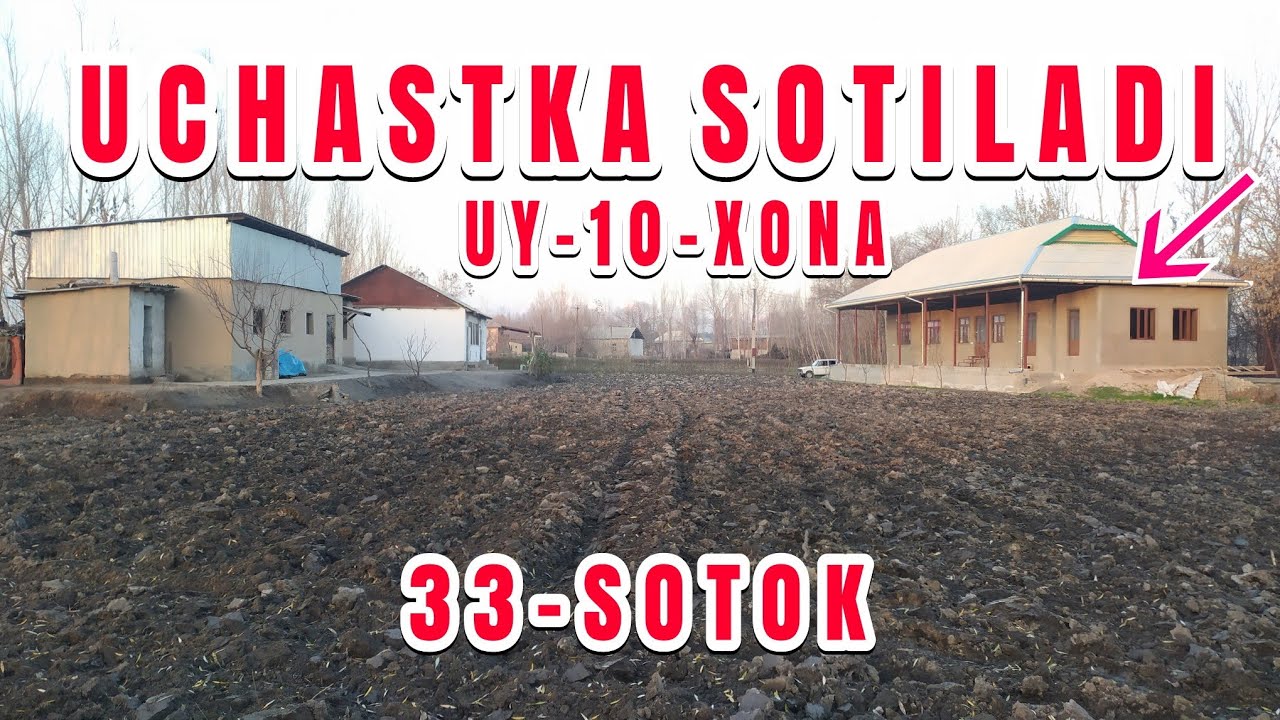 UCHASTKA SOTILADI 33-SOTOK VA 10-XONA UYI BOR. SURXONDARYO VILOYATI DENOV #uchastka_sotiladi