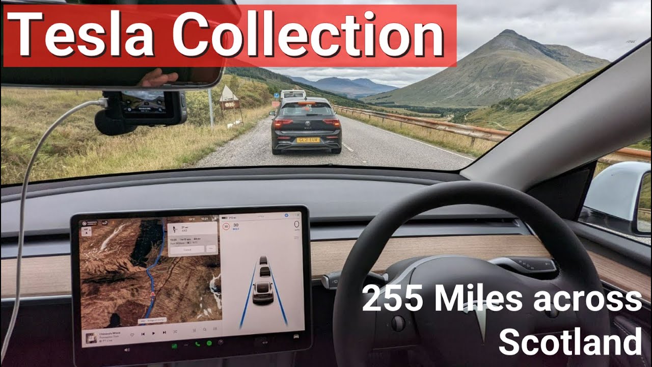 Epic Tesla collection roadtrip through the Scottish Highlands!