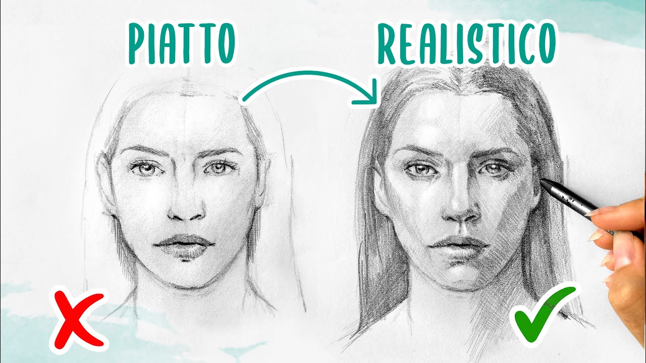 ECCO PERCHè I TUOI DISEGNI SONO PIATTI!😱 5 CONSIGLI per dare VOLUME a un disegno | Tutorial ritratto