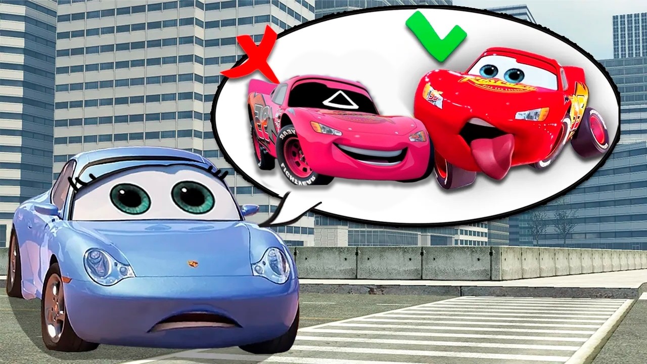 Lightning McQueen is TOO HAPPY TO SEE Sally Carrera in GMOD | Lightning Mcqueen x Sally Carrera