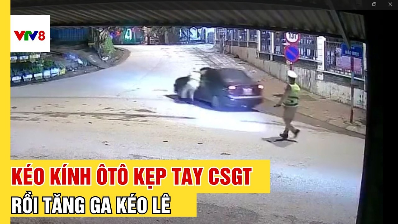 Bắt tạm giam tài xế kéo kính ô tô kẹp tay thiếu tá CSGT rồi tăng ga bỏ chạy