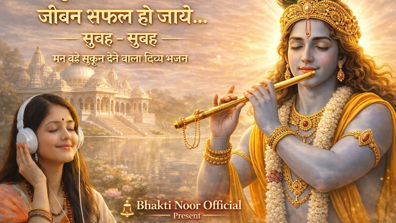 कृष्ण का नाम मेरा जीवन सफल हो जाये 🙏 | Subah Subah Man Ko Sukun Dene Wala Divya Bhajan morning vibe