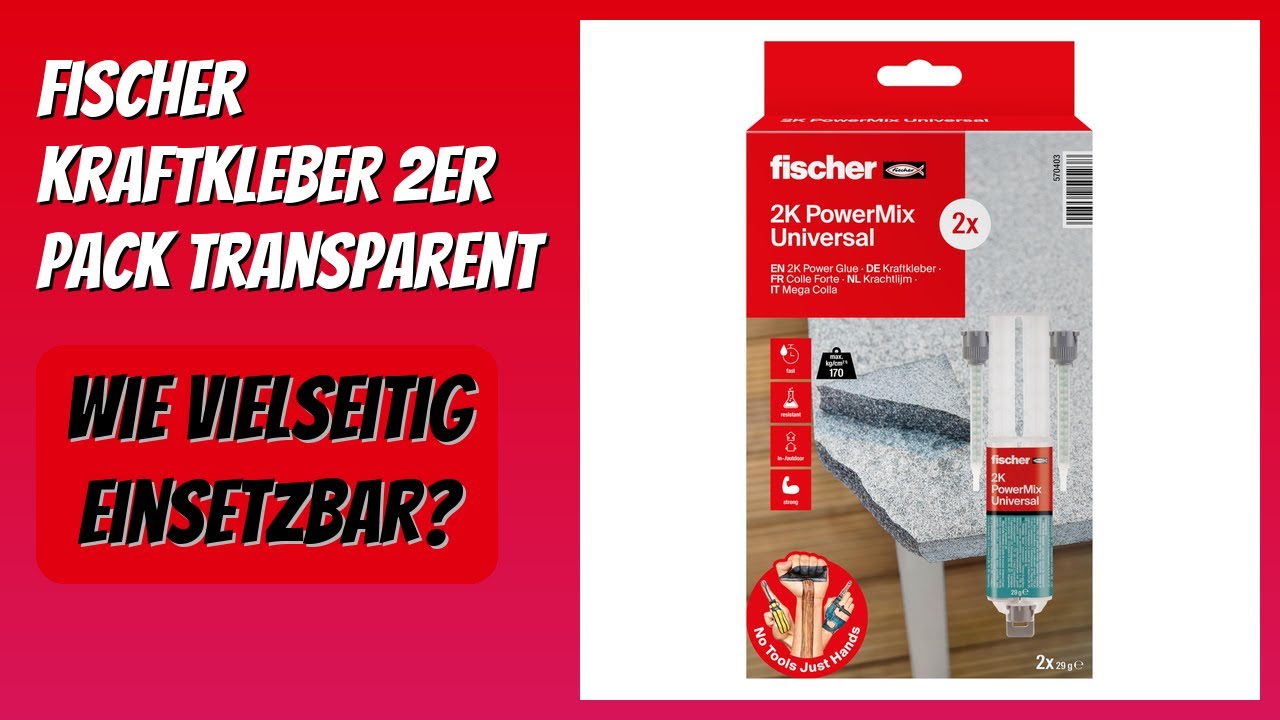 BEWERTUNG (2026): fischer Kraftkleber 2er Pack transparent. Infos