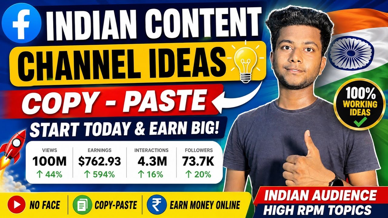 Facebook Indian Content ideas 💡 | Copy Paste Content Strategy | Facebook Monetization Tips