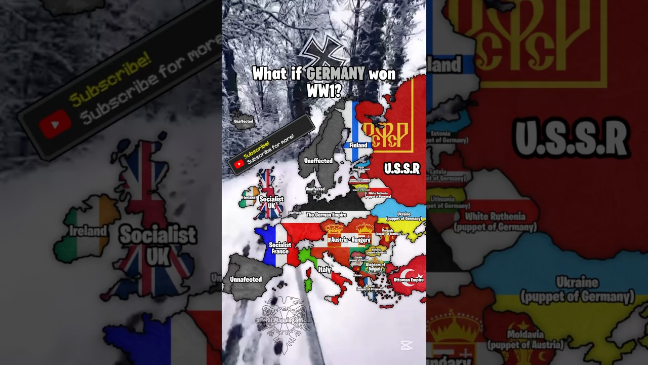 what if Germany won ￼WW1? #mapping #germany #ww1 #kaiserreich #viral